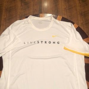 White, Nike-Livestrong running t-shirt! Men’s XL!